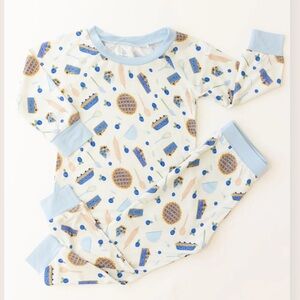 Tiny Jams Blueberry Cutie Pie Bamboo Long Sleeve Pajamas 12-18 mos NWT